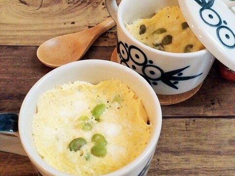 ♪レンジで5分♡枝豆たっぷり豆腐蒸し♪